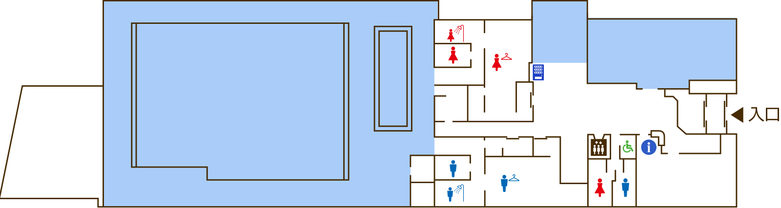 黒瀬屋内プール1階地図