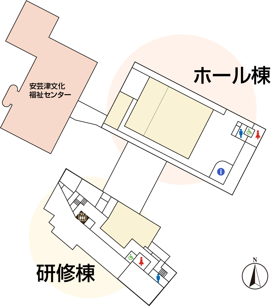 安芸津生涯学習センター1階地図