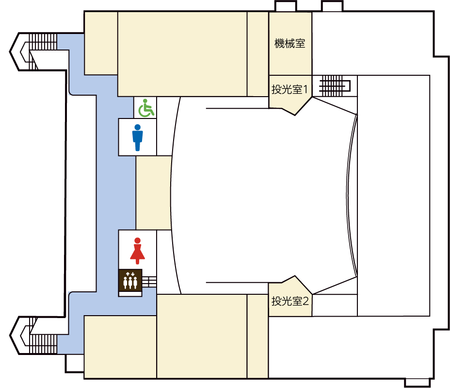 豊栄生涯学習センター2階フロアマップ